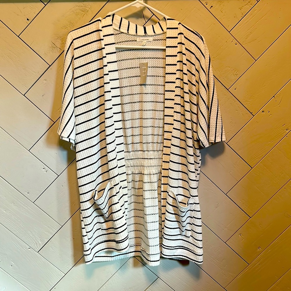 NWT Maurice’s Short Sleeved Striped Cardigan